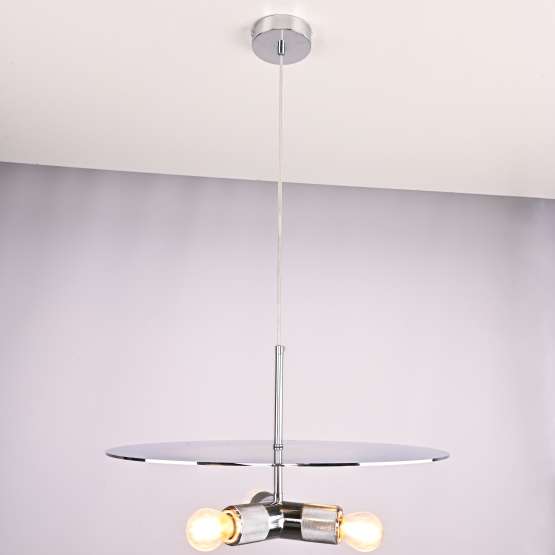 Люстра Rh Utilitaire Disk Triple Pendant Silver By Imperiumloft — изображение 2