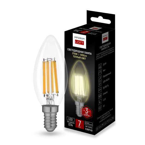 Светодиодная Лампа E14 Candles Мощность 7W 2700K Transparent От Imperiumloft
                    By
                    Imperiumloft