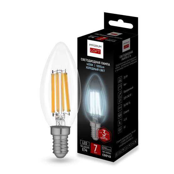 Светодиодная Лампа E14 Candles Мощность 7W 4200K Transparent От Imperiumloft
                    By
                    Imperiumloft