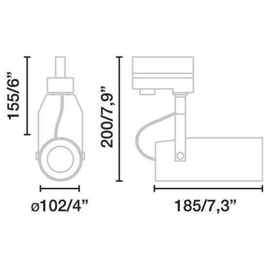 Встраиваемый светильник Mini Sigma черный LED 84CM 18W 3000K — изображение 2