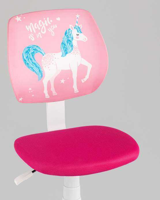Кресло компьютерное детское ЛОЛО Unicorn, пластик белый — изображение 2