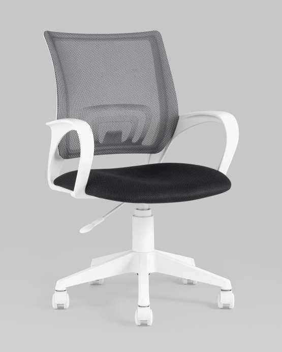 Кресло офисное TopChairs ST-BASIC-W серый крестовина пластик белый — изображение 2
