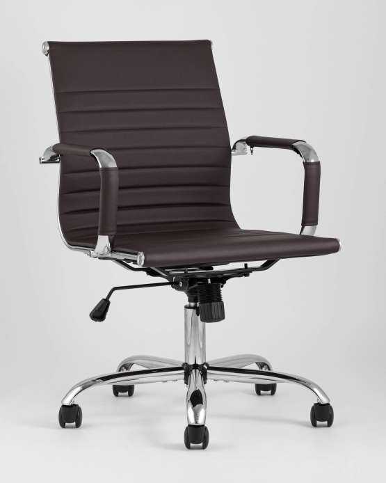 Кресло офисное TopChairs City S коричневое — изображение 2