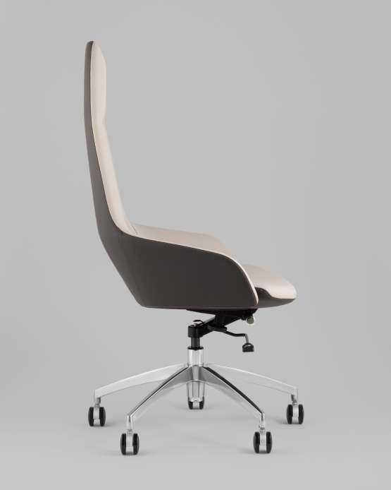 Кресло руководителя TopChairs Soulo светло-серый, серый — изображение 2