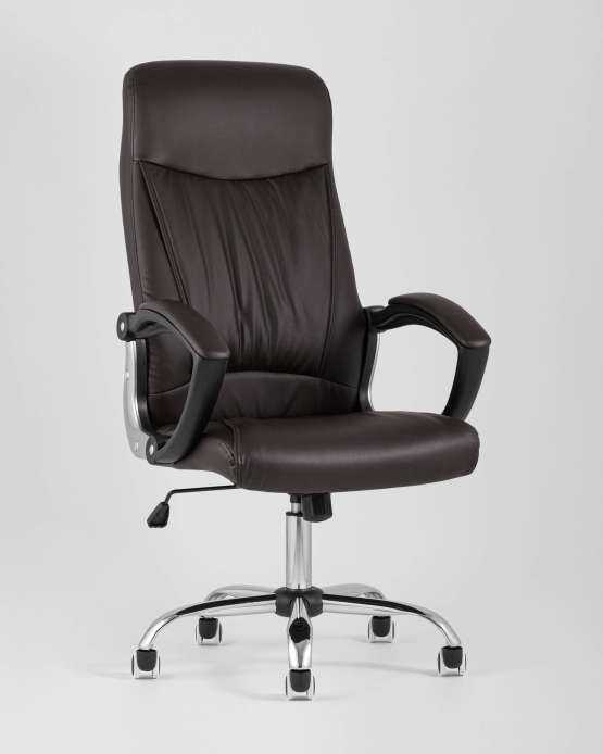 Кресло руководителя TopChairs Tower коричневое — изображение 2