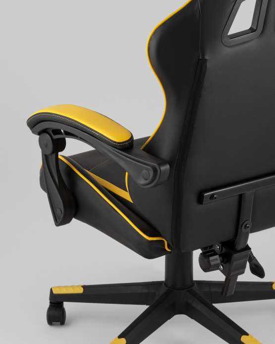 Кресло спортивное TopChairs Shadow черно-желтый — изображение 2
