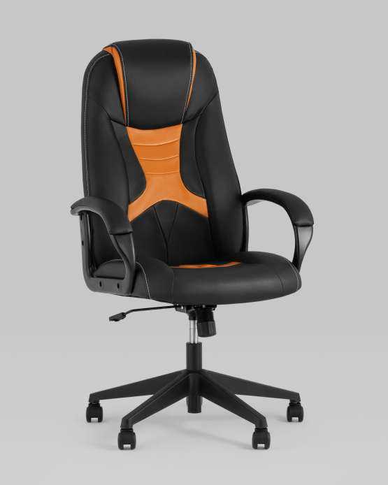 Кресло игровое TopChairs ST-CYBER 8 черный/оранжевый — изображение 2