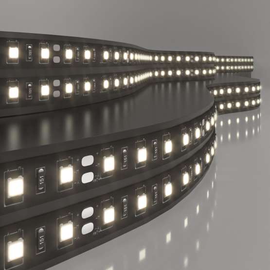Светодиодная лента 120 Led 9,6 Вт IP20, 4200K дневной белый, 5 м 2835 24V
                    120Led 9,6W IP20 Black