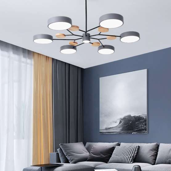 Люстра На Штанге Meade 6 Lamps Grey By Imperiumloft — изображение 2