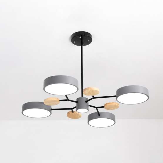 Люстра На Штанге Meade 5 Lamps Grey By Imperiumloft