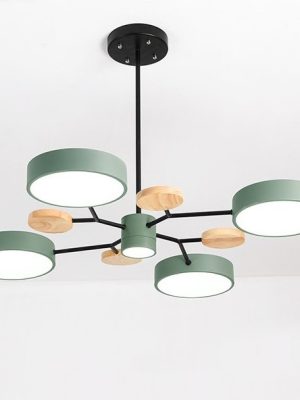 Люстра На Штанге Meade 5 Lamps Green By Imperiumloft