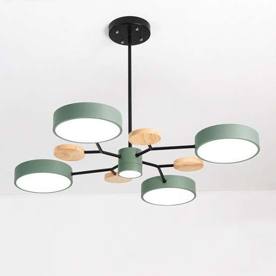 Люстра На Штанге Meade 5 Lamps Green By Imperiumloft