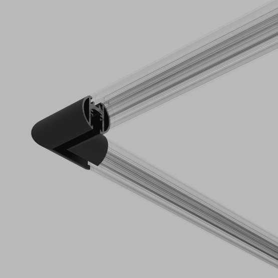 Mini Magnetic Коннектор угловой для накладного шинопровода Round черный
                    85215/00
