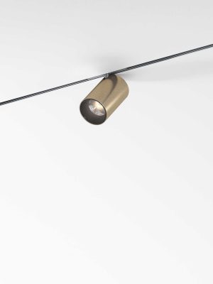 Mini Magnetic Трековый светильник 5W 3000K латунь/черный 85202/01