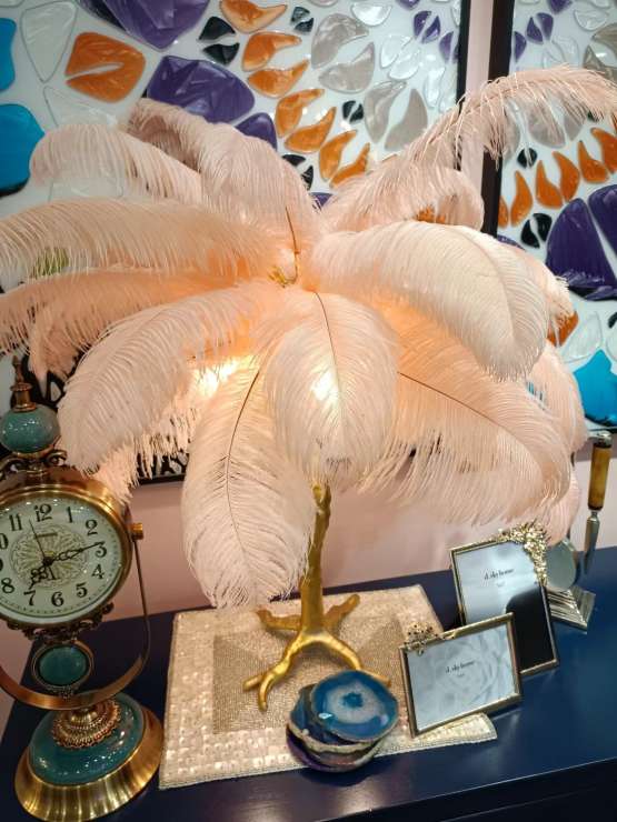 Лампа настольная The Feather Table Lamp Silver — изображение 2