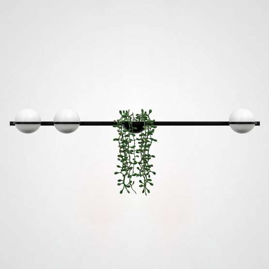 Бра Palma Wall Lamp 3 Шара + 1 Вазон Горизонтальная By Imperiumloft
