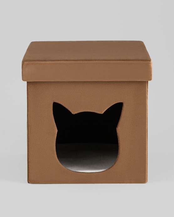 Пуф складной с ящиком Store Pet коричневый — изображение 2