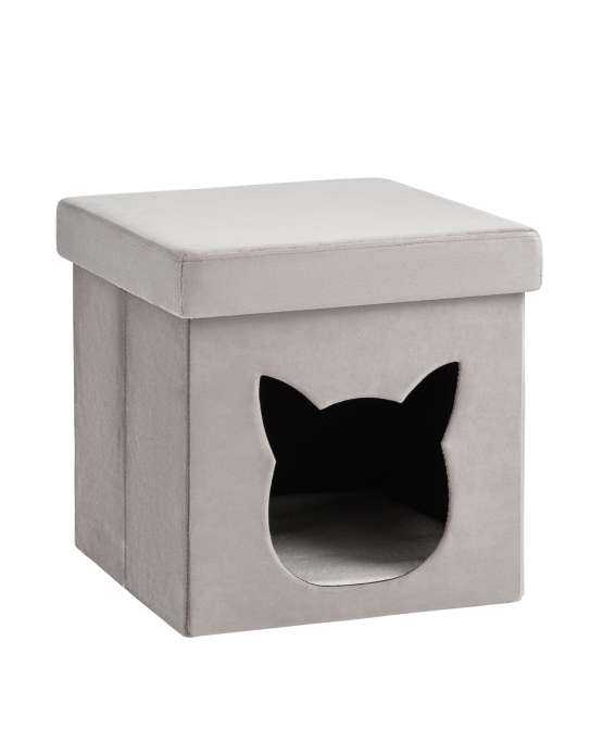 Пуф складной с ящиком Store Pet серый