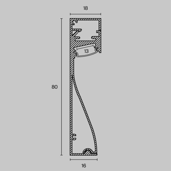 Комплектующие к светодиодной ленте Led Strip ALM-8018-B-2M — изображение 2