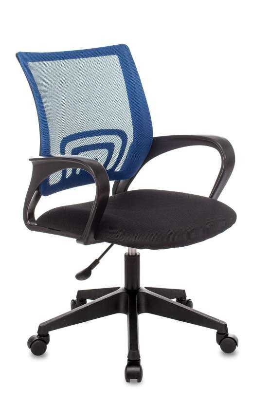 Кресло офисное TopChairs ST-Basic сетка/ткань синий — изображение 2