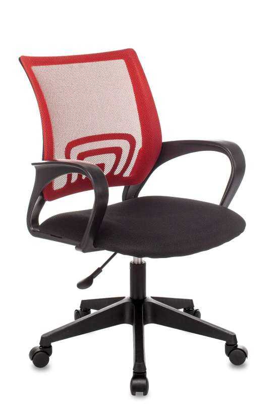 Кресло офисное TopChairs ST-Basic сетка/ткань красный — изображение 2