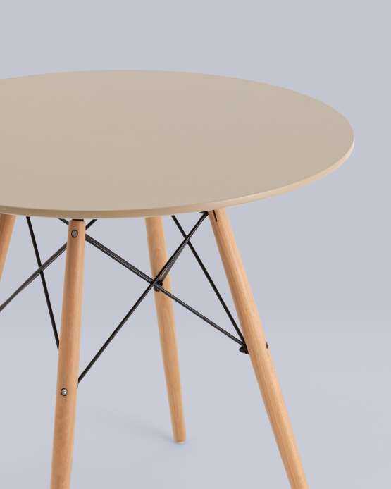 Стол Eames DSW NEW D80 бежевый — изображение 2