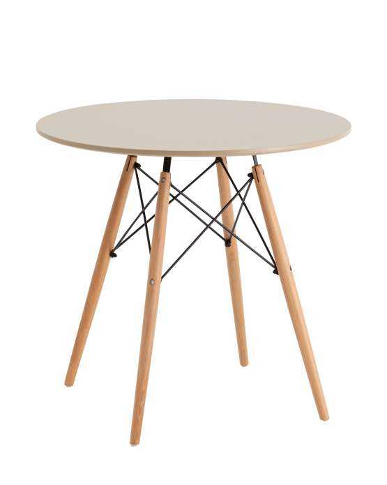 Стол Eames DSW NEW D80 бежевый