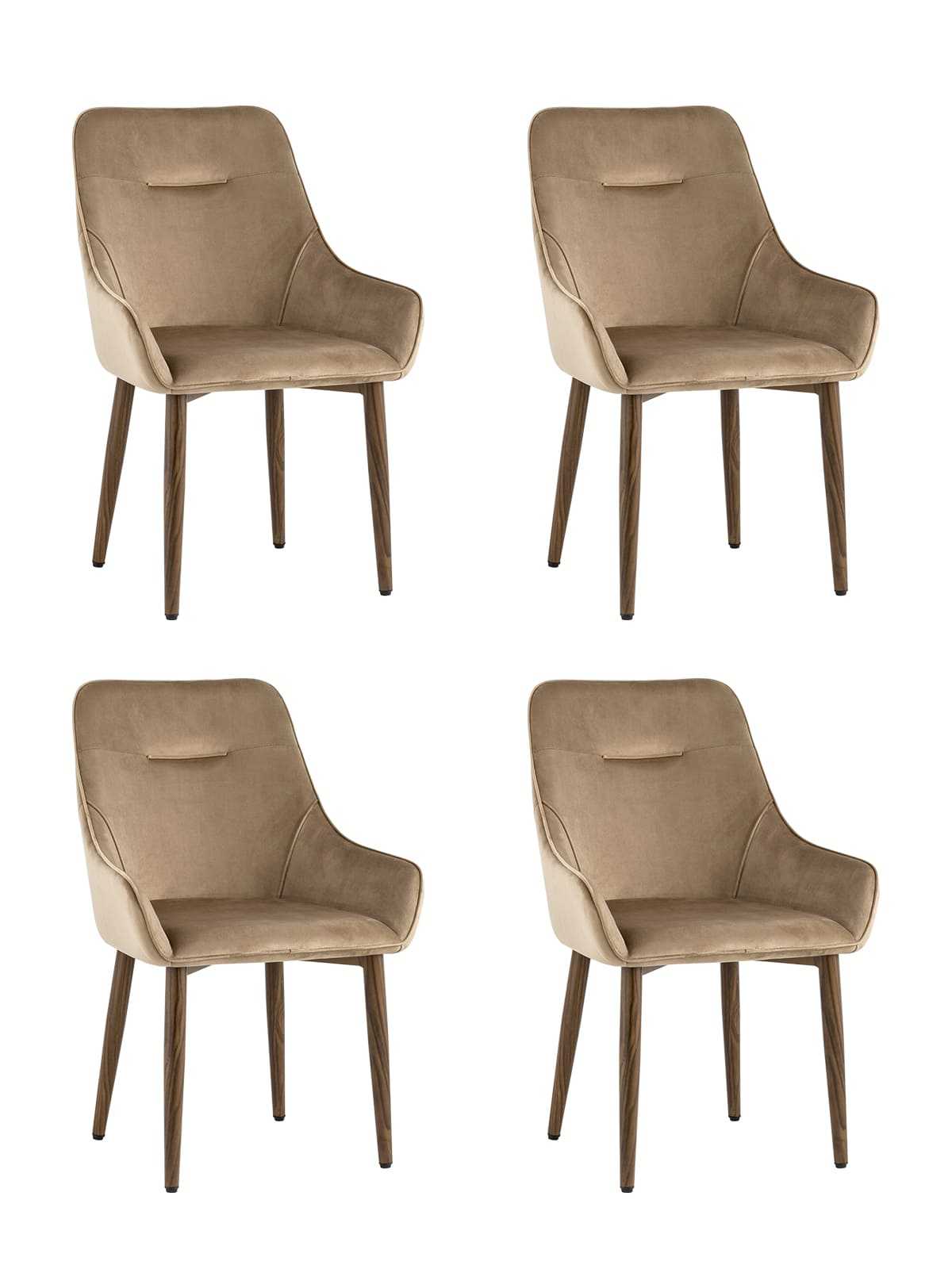 stul-diana-new-velyur-bezhevyj-nozhki-derevo-nabor-4-sht