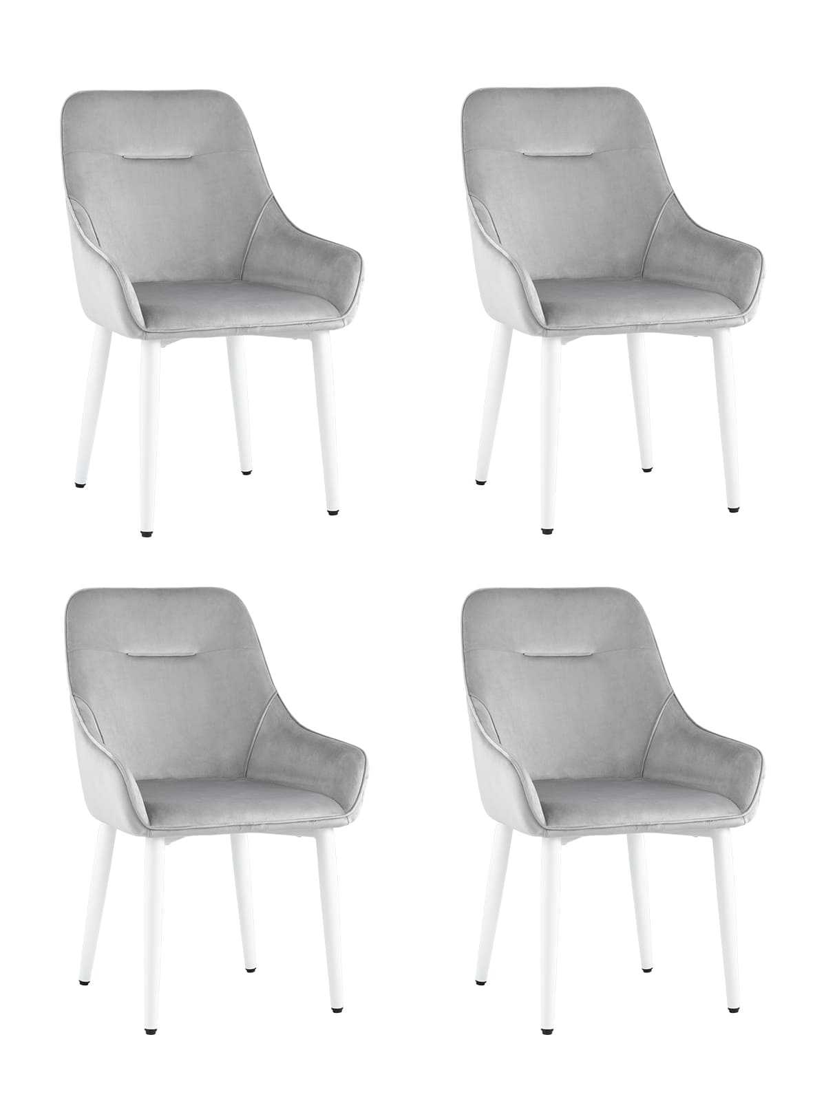 stul-diana-new-velyur-serebristyj-nozhki-belye-nabor-4-sht