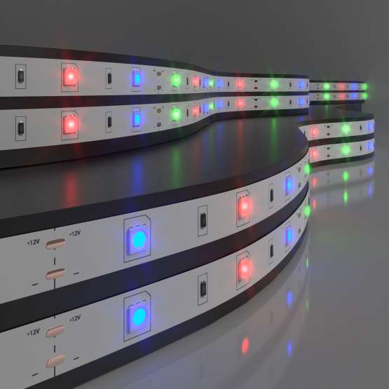Светодиодная лента Бегущая волна 12 В 7,2 Вт/м 30 Led/м 5050 IP20, RGB 5 м
                    Лента светодиодная 12V 7,2W 30Led 5050 IP20 бегущая волна, 5м