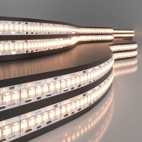 Светодиодная лента 12 В 16 Вт/м 240 Led/м 2835 IP65, теплый белый 3300K, 5 м
                    Лента светодиодная 12V 16W 240Led 2835 IP65 тёплый белый, 5м