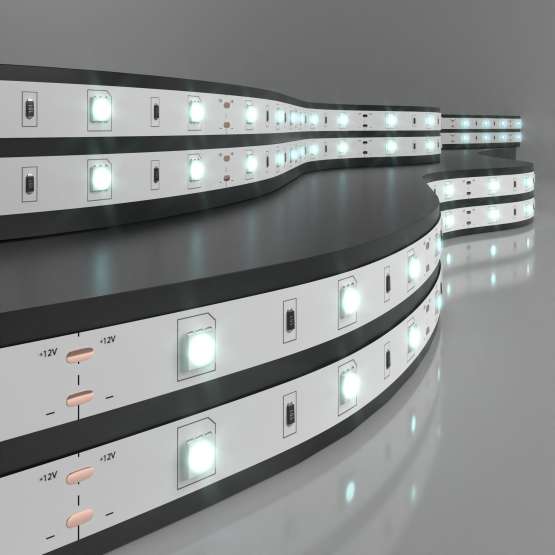 Светодиодная лента 12 В 7.2 Вт/м 30 Led/м 5050 IP20, холодный белый 6500К, 5 м
                    Лента светодиодная 12V 7,2W 30Led 5050 IP20 холодный белый, 5м