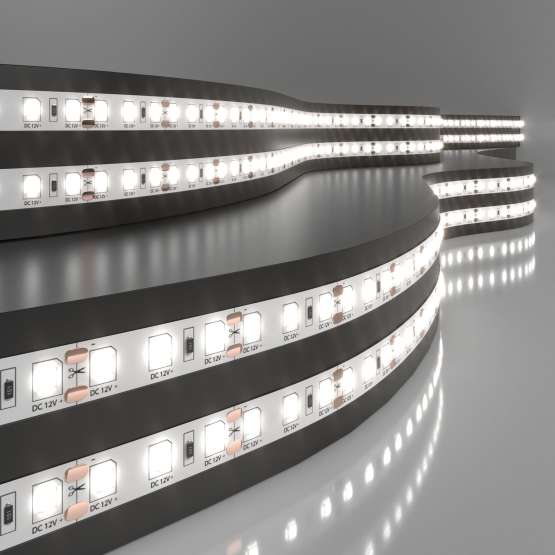 Светодиодная лента 12 В 9,6 Вт/м 120 Led/м 2835 IP20, дневной белый 4200К, 5 м
                    Лента светодиодная 12V 9,6W 120Led 2835 IP20 дневной белый, 5м