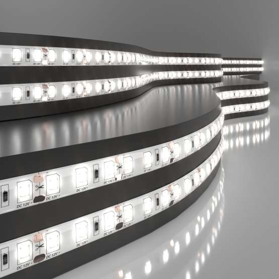 Светодиодная лента 12 В 9,6 Вт/м 120 Led/м 2835 IP65, дневной белый 4200K, 5 м
                    Лента светодиодная 12V 9,6W 120Led 2835 IP65 дневной белый, 5м