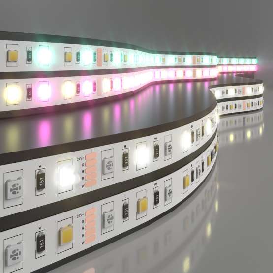 Светодиодная лента 24 В 14,4 Вт/м 60 Led/м 5050+5050 IP20, MIX RGB/дневной
                    белый 4200K, 5 м Лента светодиодная 24V 14,4W 60Led 5050+5050 IP20 MIX
                    RGB/дневной белый, 5м