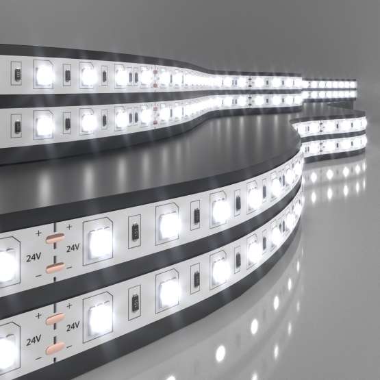 Светодиодная лента 24 В 14,4 Вт/м 60 Led/м 5050 IP20, дневной белый 4200K, 5 м
                    Лента светодиодная 24V 14,4W 60Led 5050 IP20 дневной белый, 5м