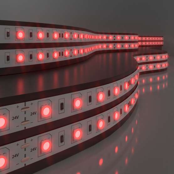 Светодиодная лента 24 В 14,4 Вт/м 60 Led/м 5050 IP20, красный, 5 м Лента
                    светодиодная 24V 14,4W 60Led 5050 IP20 красный, 5м