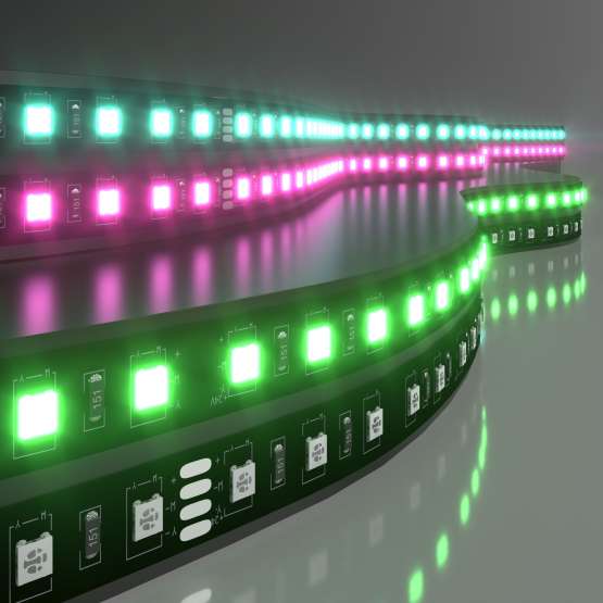 Светодиодная лента 24 В 14,4 Вт/м 60 Led/м 5050 IP20, RGB, Black, 5 м Лента
                    светодиодная 24V 14,4W 60Led 5050 IP20 RGB, Black, 5м