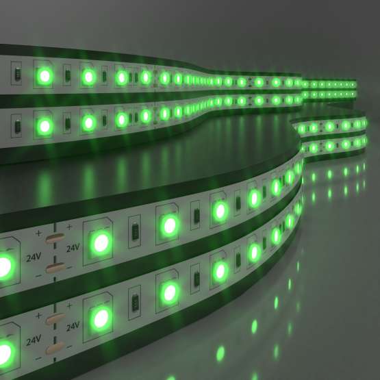 Светодиодная лента 24 В 14,4 Вт/м 60 Led/м 5050 IP20, зеленый, 5 м Лента
                    светодиодная 24V 14,4W 60Led 5050 IP20 зелёный, 5м