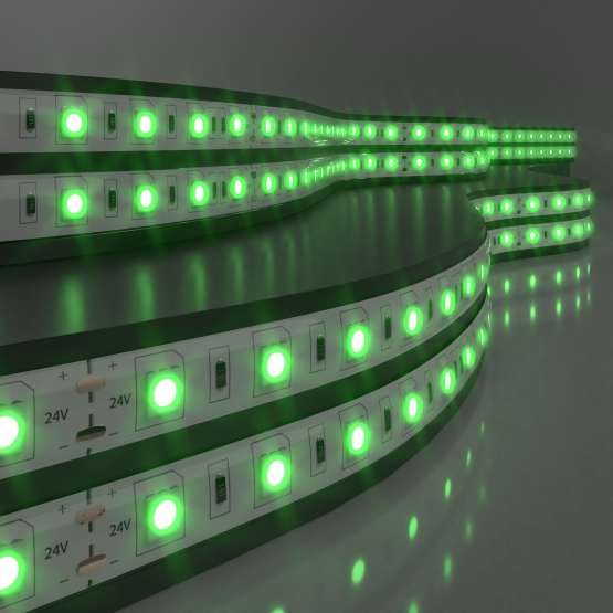 Светодиодная лента 24 В 14,4 Вт/м 60 Led/м 5050 IP65, зеленый, 5 м Лента
                    светодиодная 24V 14,4W 60Led 5050 IP65 зеленый, 5м