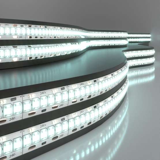Светодиодная лента 24 В 16 Вт/м 240 Led/м 2835 IP65, холодный белый 6500 K, 5
                    м Лента светодиодная 24V 16W 240Led 2835 IP65 холодный белый, 5м