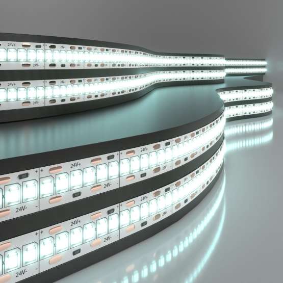 Светодиодная лента 24 В 24 Вт/м 240 Led/м 2835 IP20, холодный белый 6500K, 5 м
                    Лента светодиодная 24V 24W 240Led 2835 IP20 холодный белый, 5м