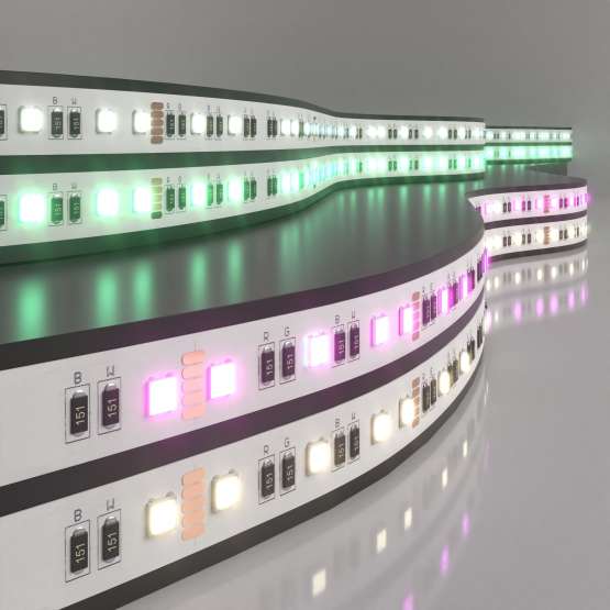 Светодиодная лента 24 В 24 Вт/м 60 Led/м 5050 IP20, MIX RGB/дневной белый
                    4200K, 5 м Лента светодиодная 24V 24W 60Led 5050 IP20 MIX RGB/дневной белый, 5м