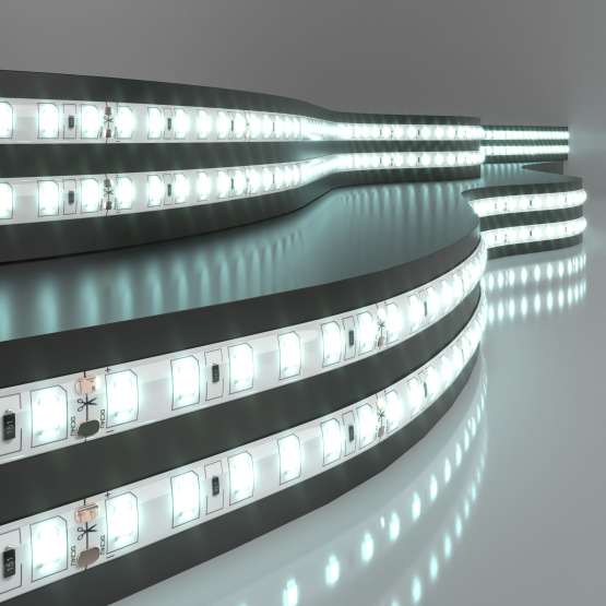 Светодиодная лента 24 В 9,6 Вт/м 120 Led/м 2835 IP65, холодный белый 6500K, 5
                    м Лента светодиодная 24V 9,6W 120Led 2835 IP65 холодный белый, 5м