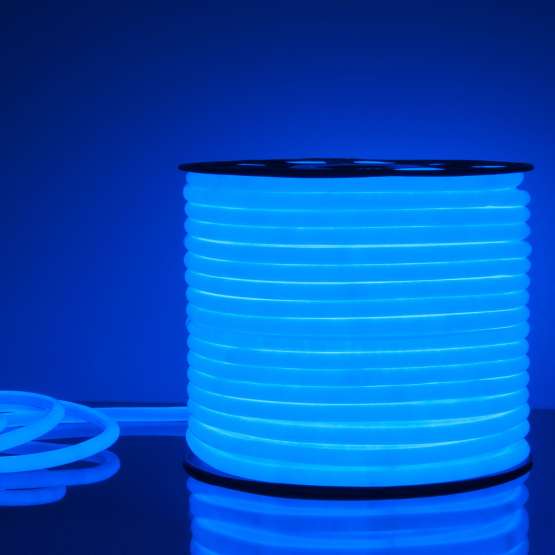 Светодиодный гибкий неон 220 В 9.6 Вт/м 144 Led/м 2835 IP67, круглый синий, 50
                    м Гибкий неон 220V 9,6W 144Led 2835 IP67 круглый синий, 50 м