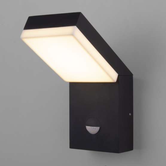 Уличный настенный светодиодный светильник Sensor IP54 с датчиком движения 1541
                    TECHNO LED черный