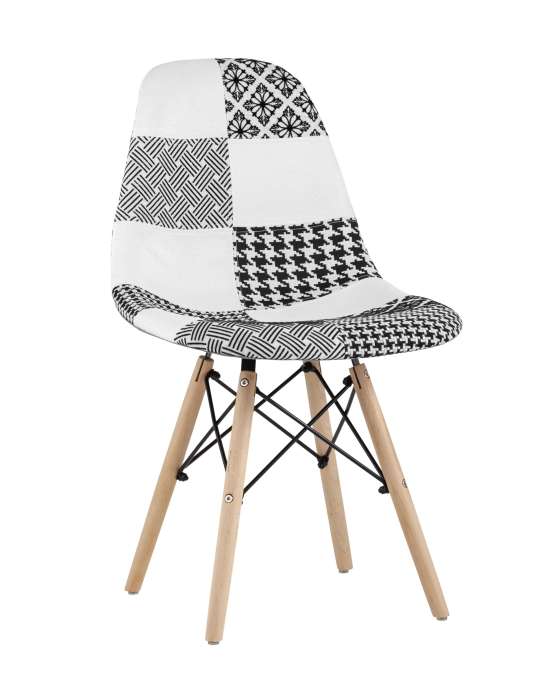 Стул Eames DSW пэчворк черно-белый — изображение 2