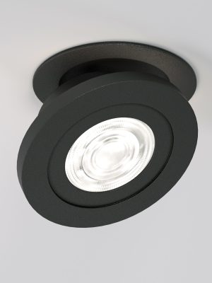 Встраиваемый поворотный светодиодный светильник 6W 4000K чёрный 25084/LED