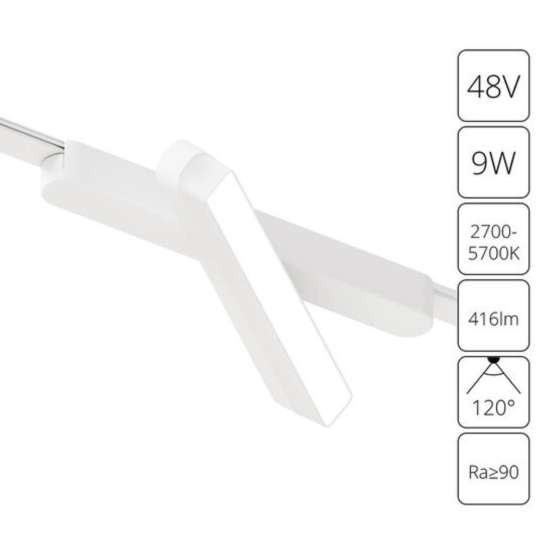A2960PL-1WH СВЕТИЛЬНИК ПОТОЛОЧНЫЙ RAPID 48В 9Вт макс 416лм 2700-5700К 90+ 120° smart