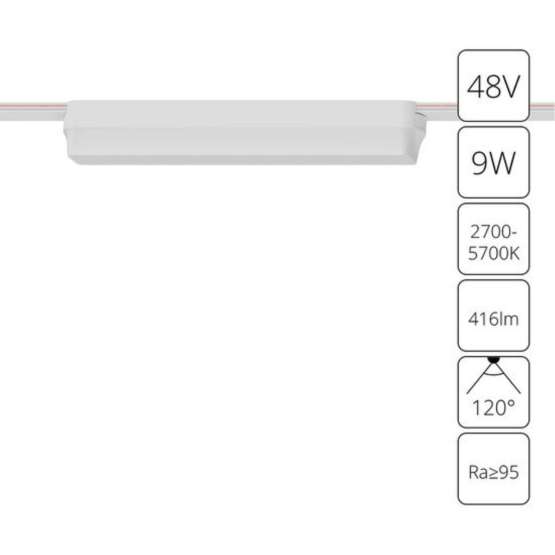 A2953PL-1WH СВЕТИЛЬНИК ПОТОЛОЧНЫЙ RAPID 48В 9Вт макс 416лм 2700-5700К 90+ 120° smart